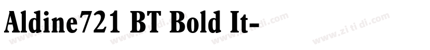 Aldine721 BT Bold It字体转换